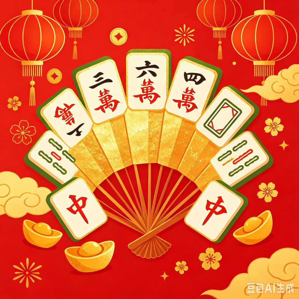minimal text mahjong set