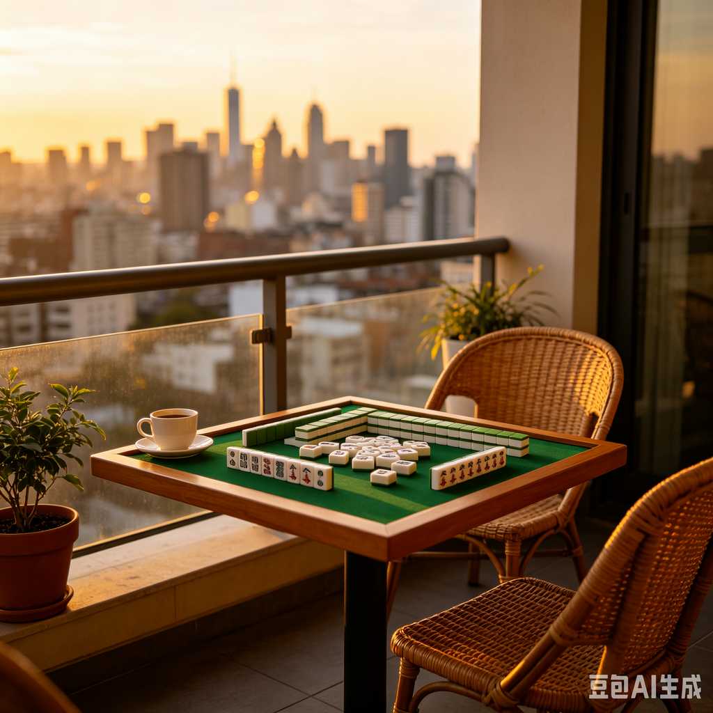 flat print mahjong set