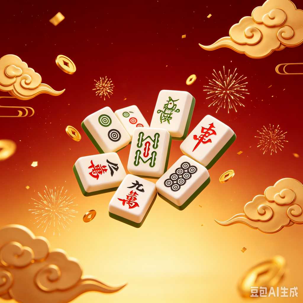 decorative text mahjong set